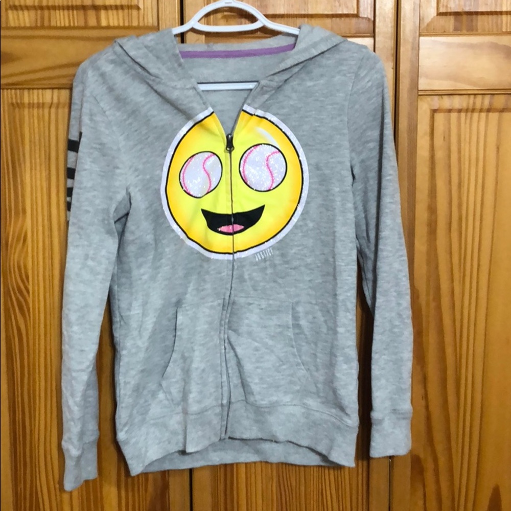 Girls Hooded zip up jacket size 12/14